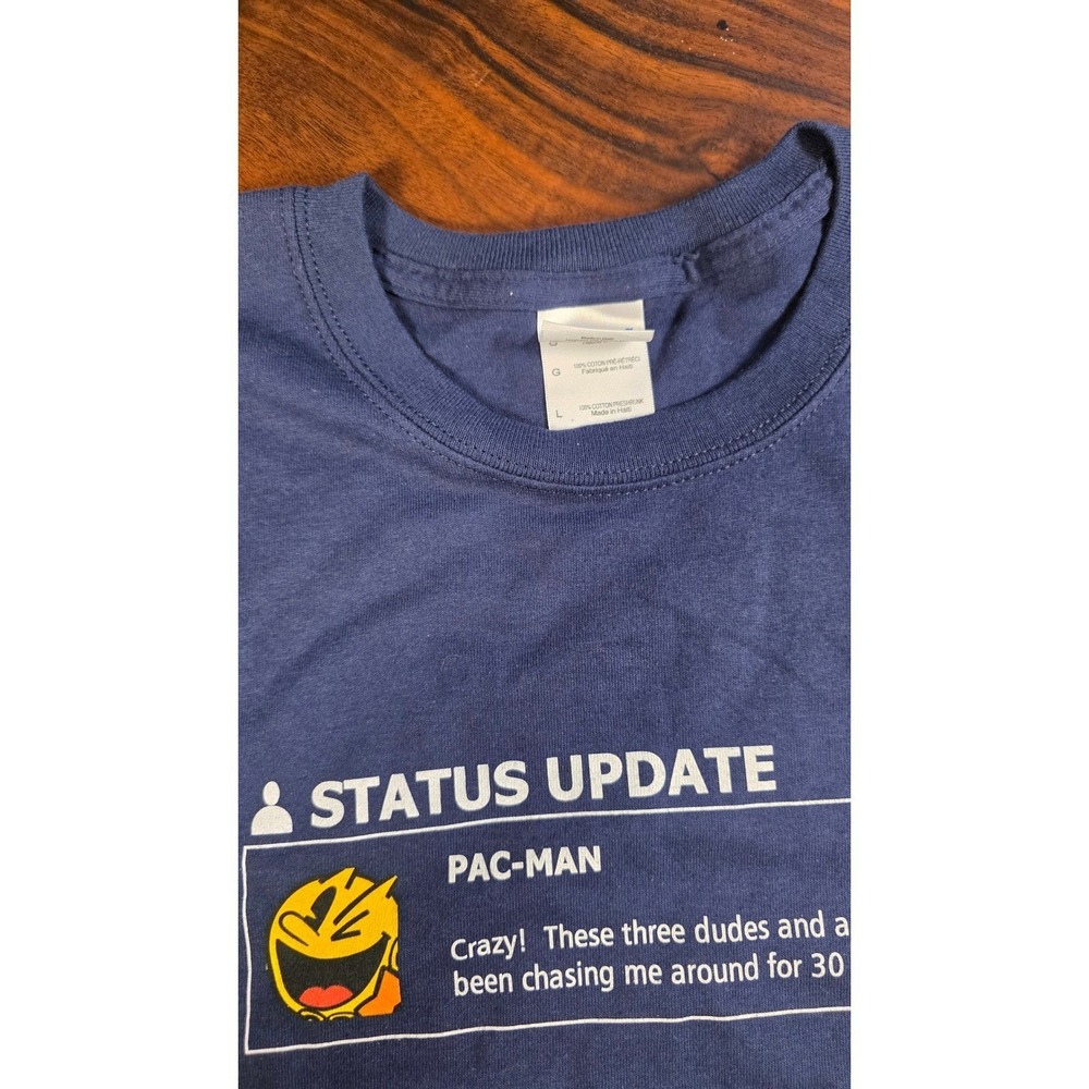 PAC-MAN STATUS UPDATE GRAPHIC  RETRO UNISEX GAMER Y2K 80'S STREETWEAR